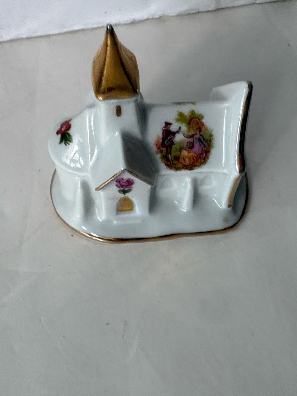 LIMOGES FRANCE CASTEL CHURCH MINIATURE 2.5×1.75×2.5
